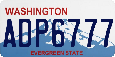 WA license plate ADP6777