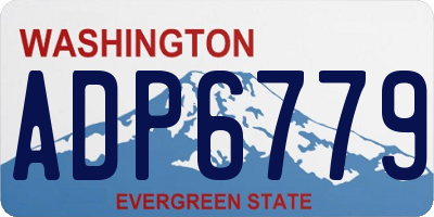 WA license plate ADP6779