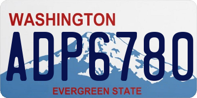 WA license plate ADP6780