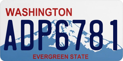 WA license plate ADP6781