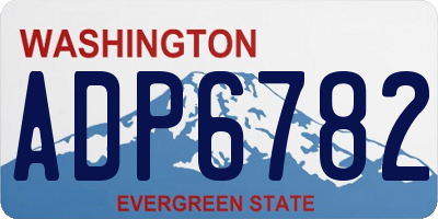WA license plate ADP6782