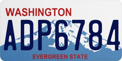 WA license plate ADP6784