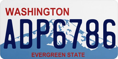 WA license plate ADP6786