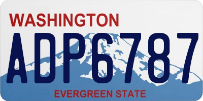 WA license plate ADP6787