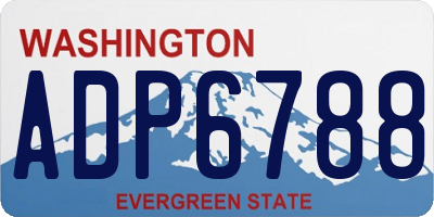 WA license plate ADP6788