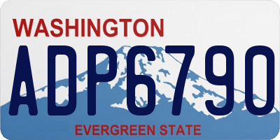 WA license plate ADP6790