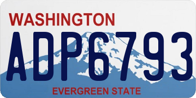 WA license plate ADP6793