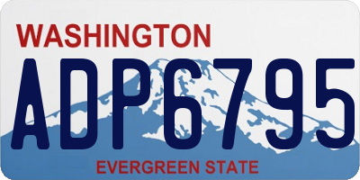 WA license plate ADP6795