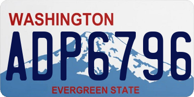 WA license plate ADP6796