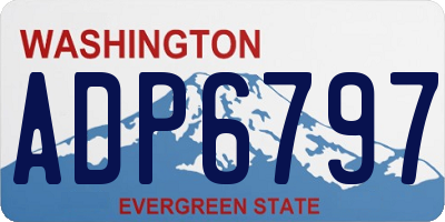 WA license plate ADP6797