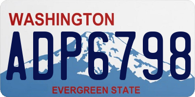 WA license plate ADP6798