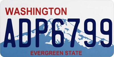 WA license plate ADP6799