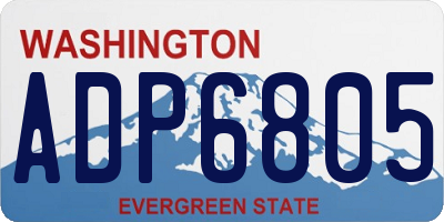 WA license plate ADP6805
