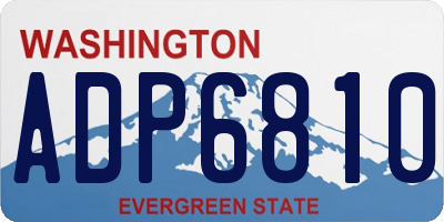 WA license plate ADP6810