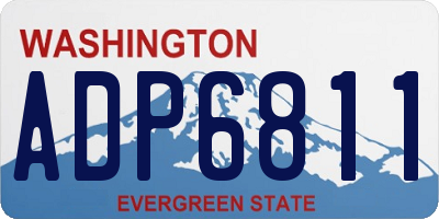 WA license plate ADP6811