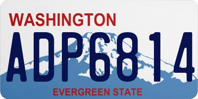 WA license plate ADP6814