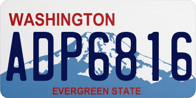WA license plate ADP6816