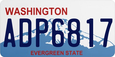 WA license plate ADP6817