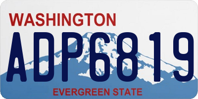 WA license plate ADP6819