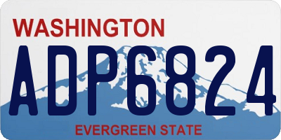 WA license plate ADP6824
