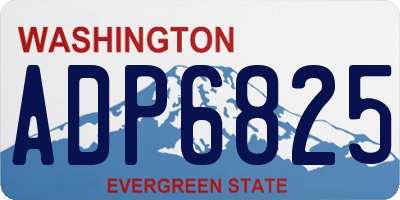 WA license plate ADP6825