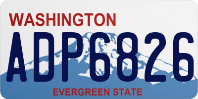 WA license plate ADP6826