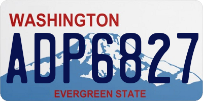 WA license plate ADP6827