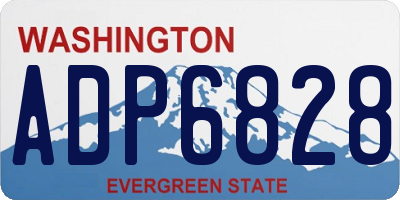 WA license plate ADP6828