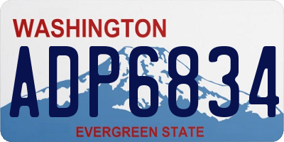 WA license plate ADP6834