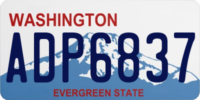 WA license plate ADP6837