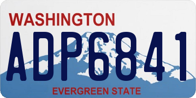 WA license plate ADP6841