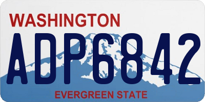 WA license plate ADP6842