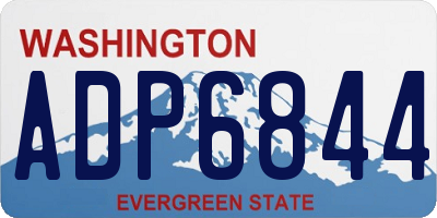 WA license plate ADP6844
