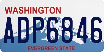 WA license plate ADP6846