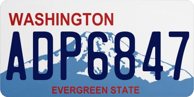 WA license plate ADP6847