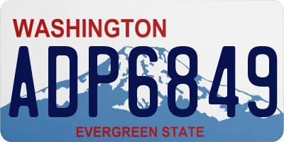 WA license plate ADP6849