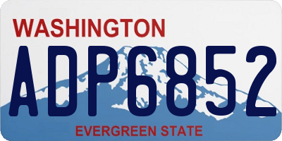 WA license plate ADP6852