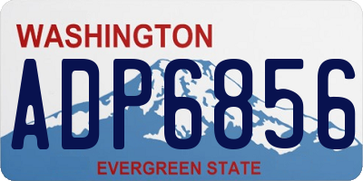 WA license plate ADP6856