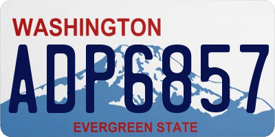 WA license plate ADP6857