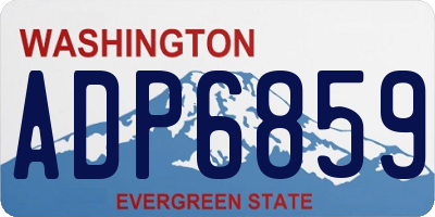 WA license plate ADP6859