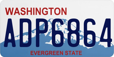 WA license plate ADP6864
