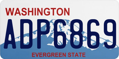 WA license plate ADP6869