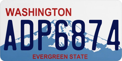 WA license plate ADP6874