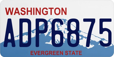 WA license plate ADP6875