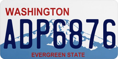 WA license plate ADP6876
