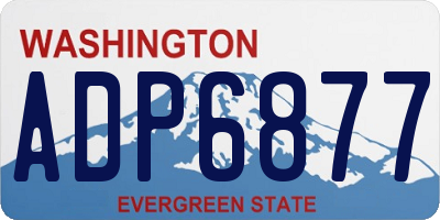 WA license plate ADP6877