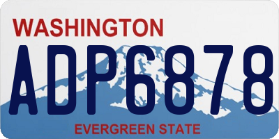 WA license plate ADP6878