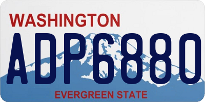 WA license plate ADP6880