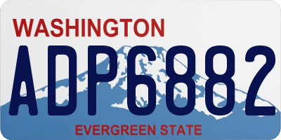 WA license plate ADP6882