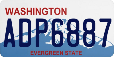 WA license plate ADP6887
